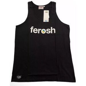 Queer Eye LGBT Pride Tank Top Men's "Ferosh" Black Cotton Tee‎ Size Medium New